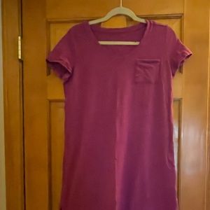 Pink mid T-shirt dress PS